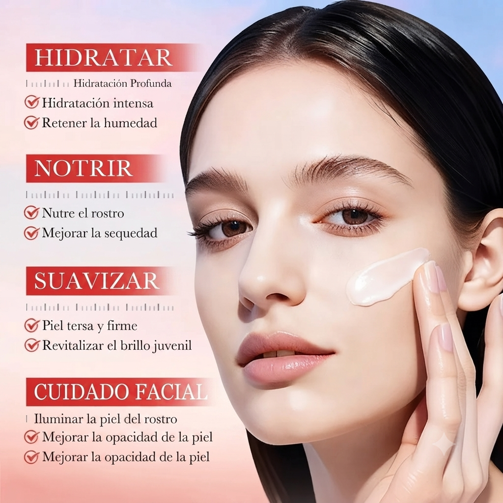 Crema Facial Hidratante Polipeptido Rosa